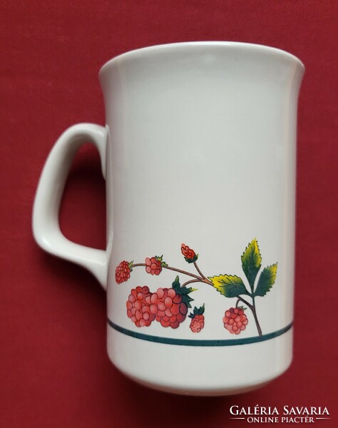 Rosenberger Domestic német porcelán csésze bögre málna gyümölcs mintával