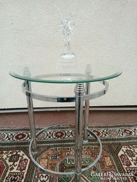 Modern design chrome folding small table negotiable.