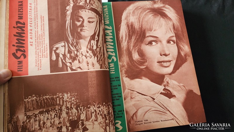 1961 Filmvilág periodical magazine, full complete year, bound, beautiful, clean, full 850 page film