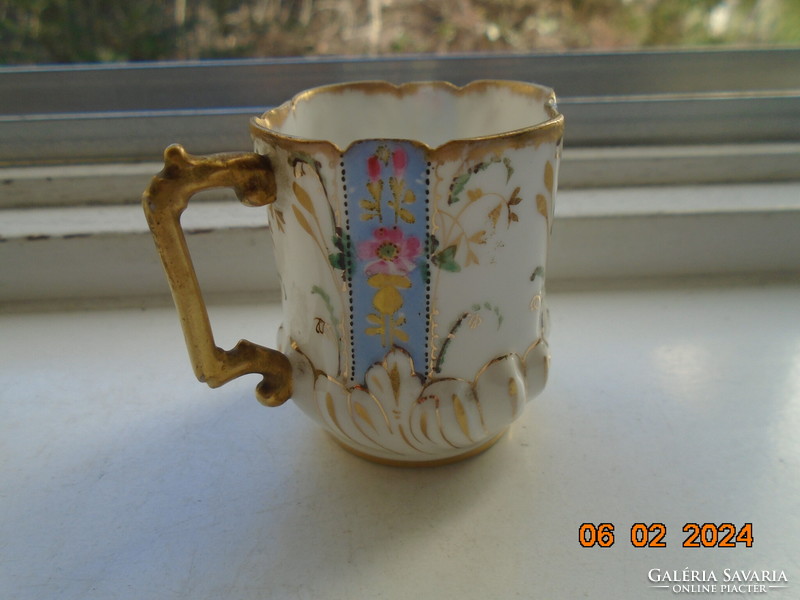 1890 Elite france limoges bawo&dotter special hand painted rare mocha cup with floral designs