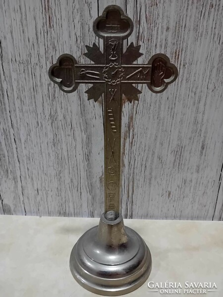 Pewter table crucifix, cross