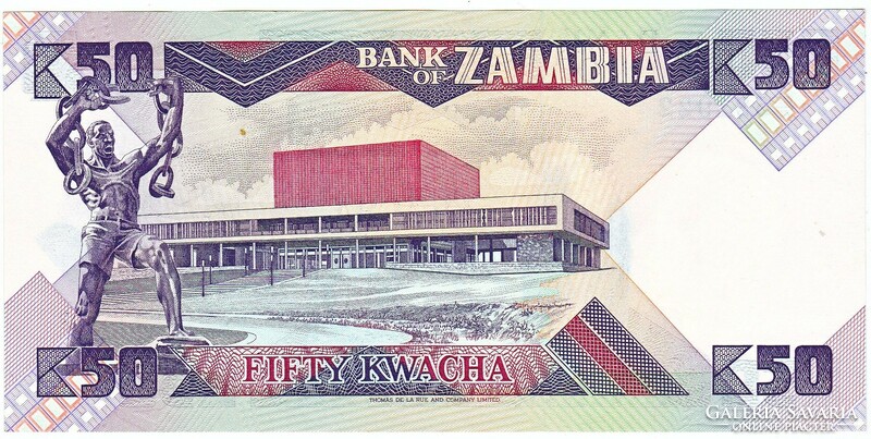 Zambia 50 kwacha 1986 unc