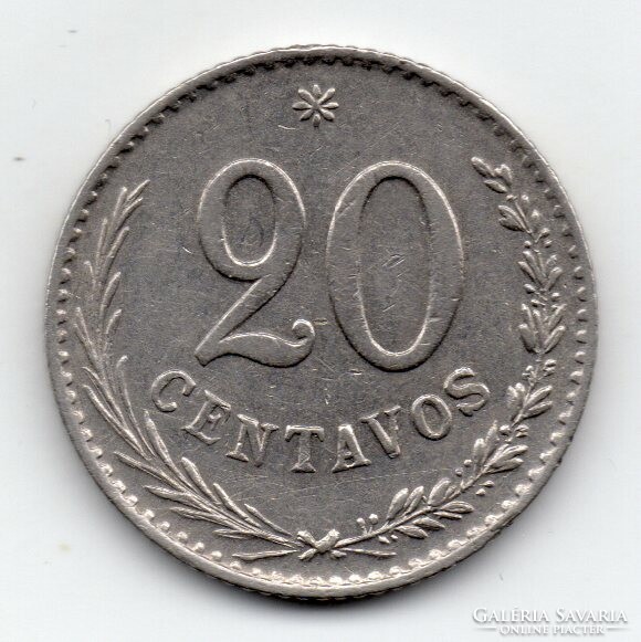 Paraguay 20 centavos, 1903, ritka