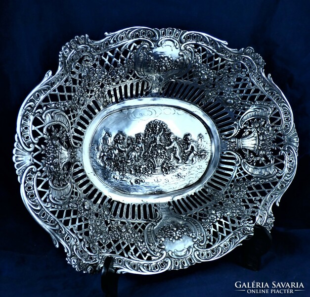 Wonderful antique silver offering, hanau, ca. 1890!!!