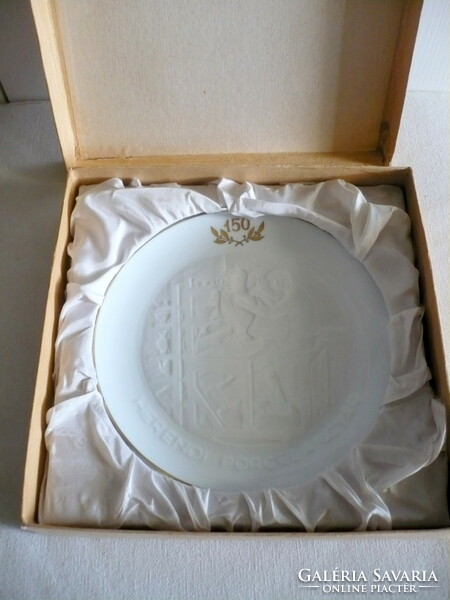 Herend porcelain 150-year anniversary plate, in gift box