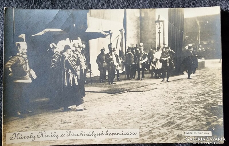 Coronation buda 1916 last Hungarian king iv. Charles era photo - photo sheet holy crown