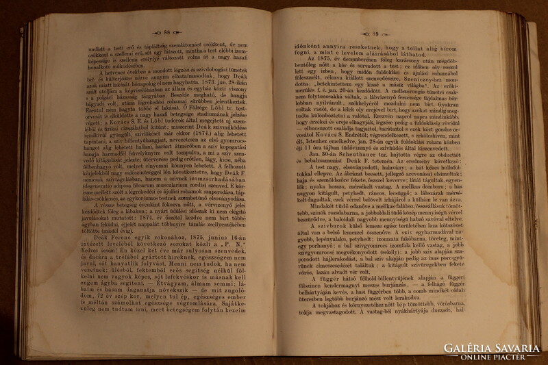 Gyógyászat 1876 Deák Ferenc gyászjelentés cikk antik újság