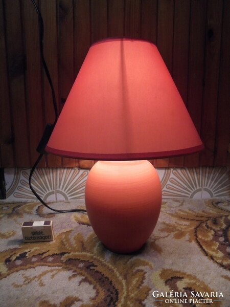 Vintage massive orange table lamp, bedside lamp - like new