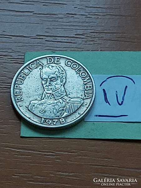 KOLUMBIA COLOMBIA 1 PESO 1978 president Simon Bolivar, Réz-nikkel   IV