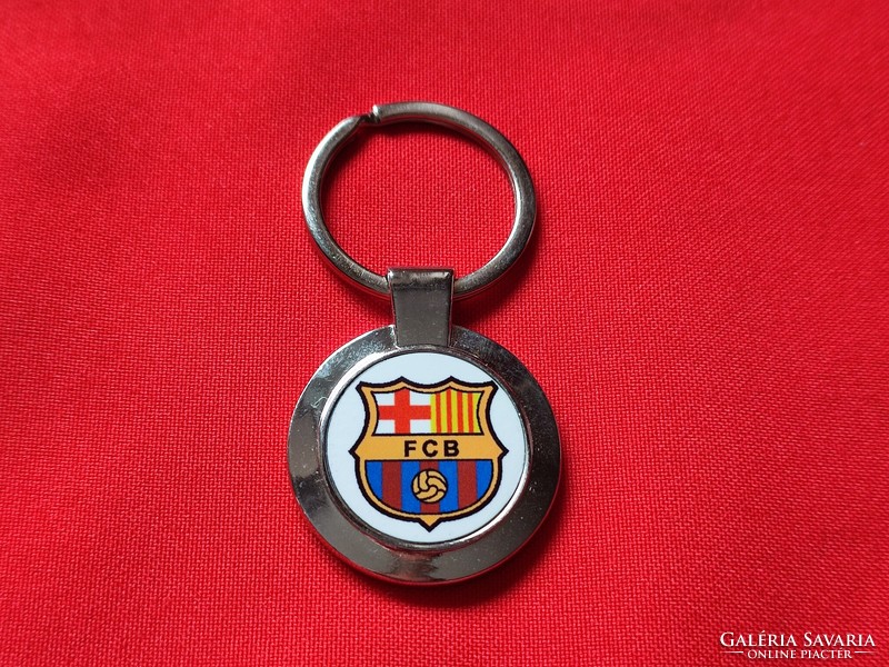 Fc barcelona metal keychain