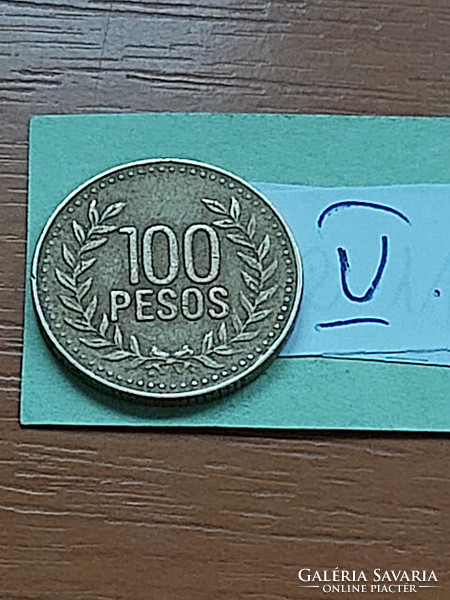 Colombia colombia 100 pesos 2007 brass v