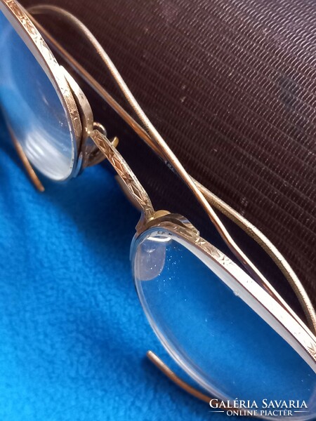 Antique children's glasses and kvikker b&l bausch & lomb with 12k gf gold coating