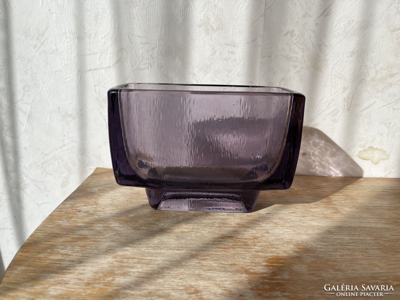 František vízner purple glass vase sklo union rudolfova glass factory (u0027)