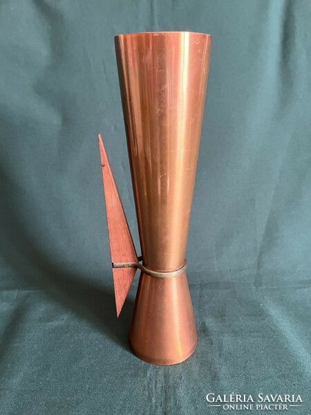 Dahlmann Danish design copper vase 1960s (f0011)