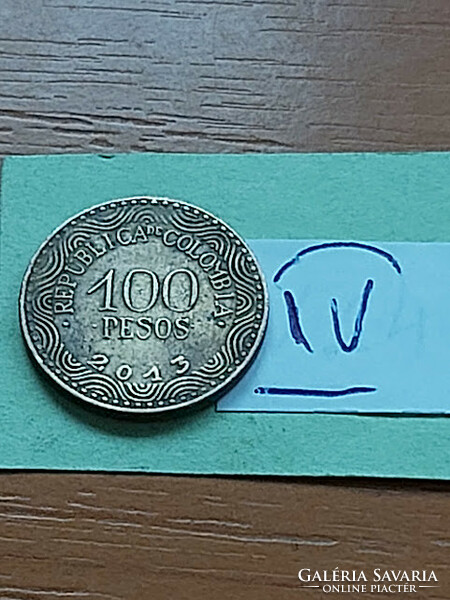 KOLUMBIA COLOMBIA 100 PESO 2013 Acél sárgaréz bevonattal, FRAILEJÓN  IV