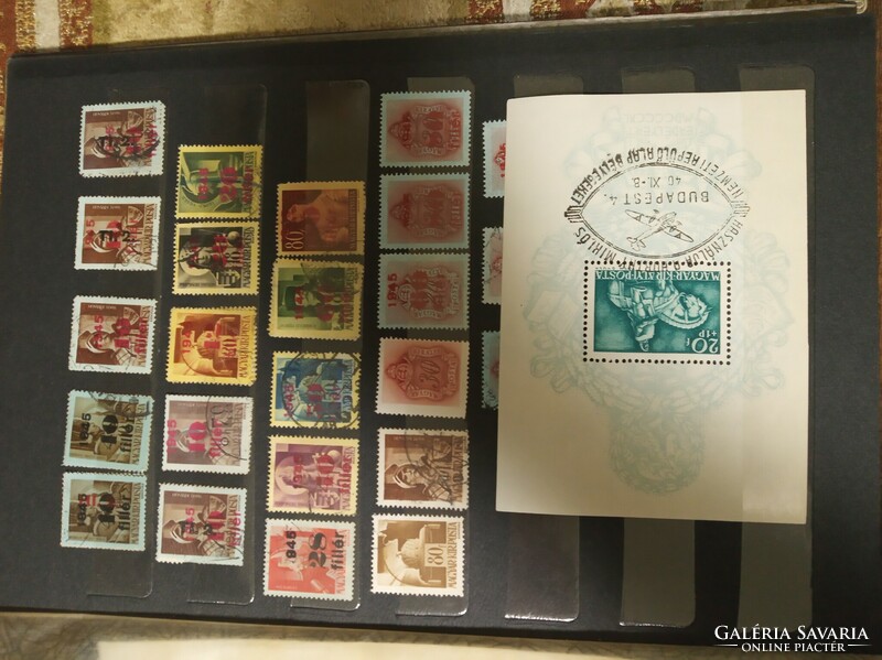 Stamp collection, mixed foreign and Hungarian stamps