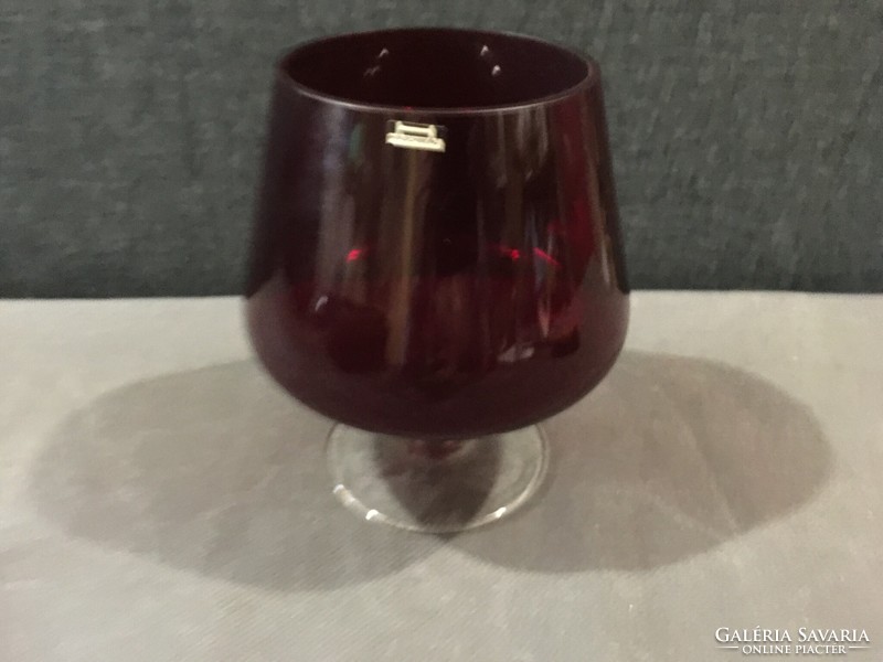 Ruby-matted thick village large goblet!!!! 18X15 cm!!!