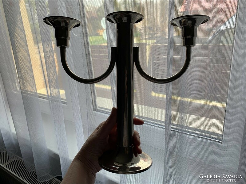 Art deco old metal candle holder, candle holder