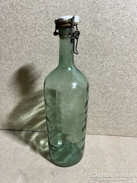 Old green snap bottle, 1.5 liter, 34 cm in size. 4049