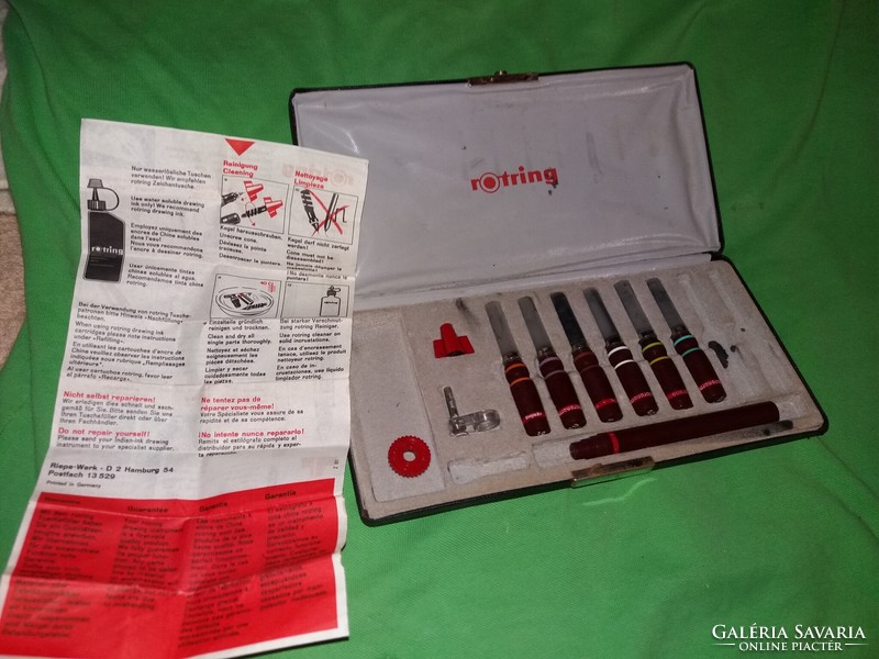 Retro Rotring fountain pen set in its own box, quantity and condition according to the pictures