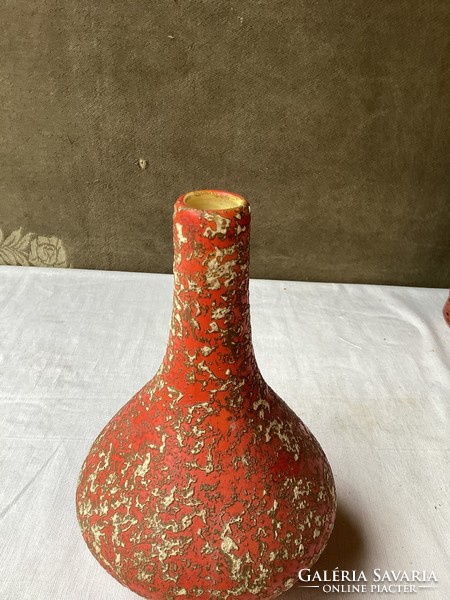 Retro Tófej kerámia váza 24 cm.