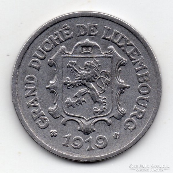 Luxemburg 25 centimes, 1919, ritka, szép
