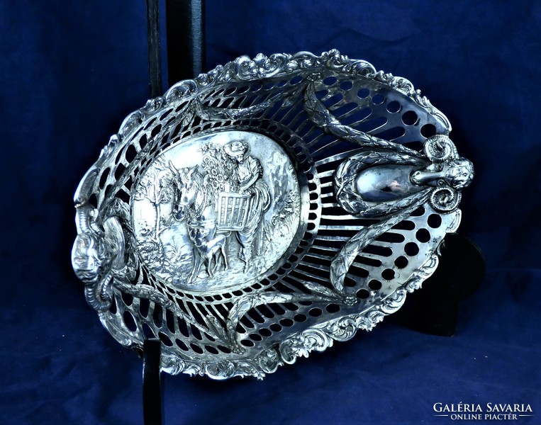 Charming antique silver offering, Hanau, CA. 1890 !!!