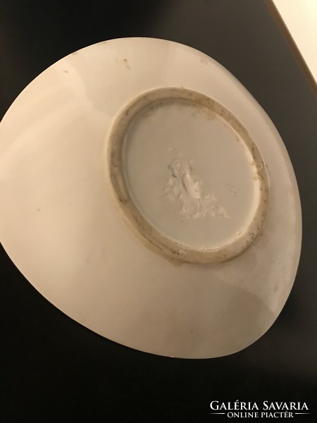 Halas tál - jelzés nélküli festett porcelán (20)