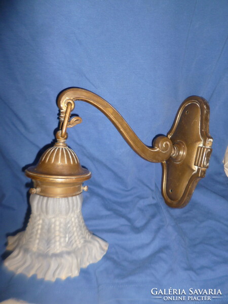 Old bronze wall arm lamp