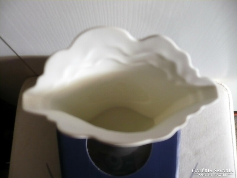 Herendi porcelán 175 éves jubileumi biszkvit porcelán váza, dísz dobozában