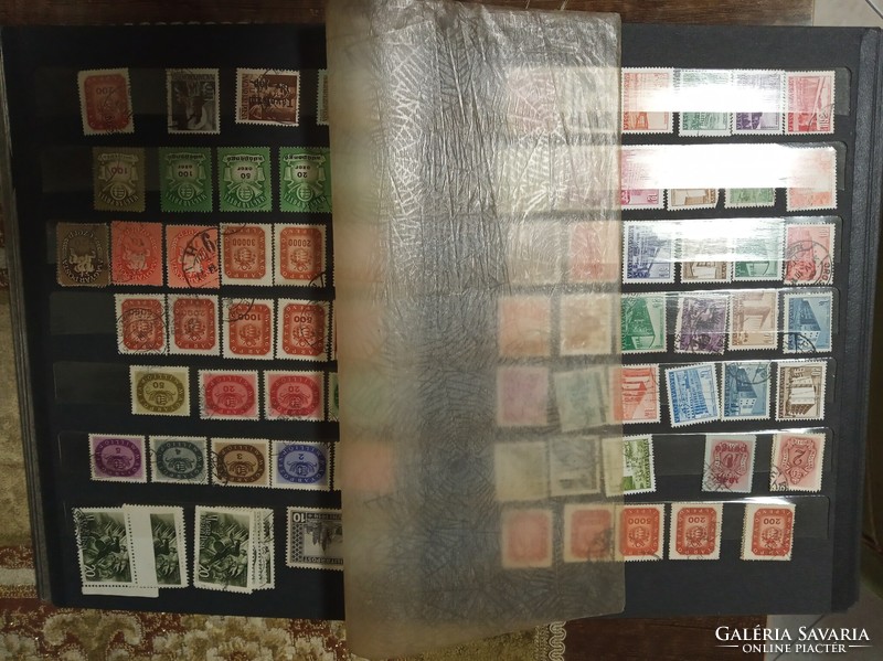 Stamp collection, mixed foreign and Hungarian stamps