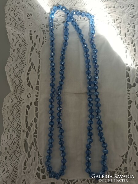 New beautiful blue crystal stone long necklace for sale!