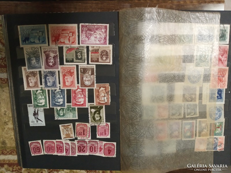 Bélyeg gyűjtemény, külföldi és magyar bélyegek vegyesen