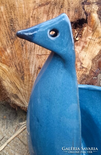 Hand-painted ceramic bird for Uncle Gorka Geza