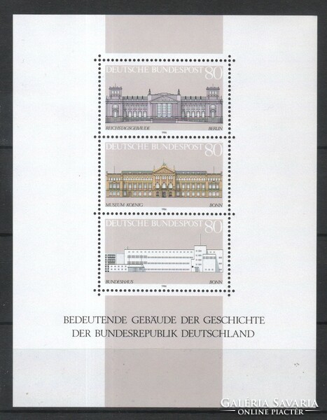 Postatiszta Bundes 0977 Mi Block 20      5,00 Euró