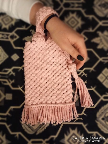 Pink wrist bag