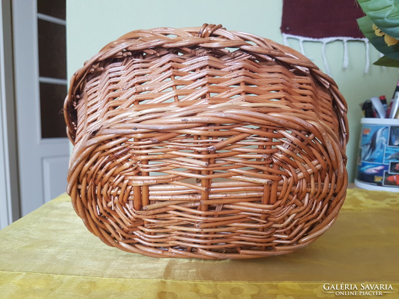 Wicker basket is small