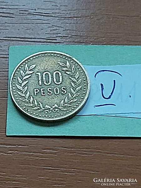 Colombia colombia 100 pesos 1993 brass v