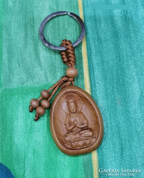 Real term.Rosewood key ring, samantabhadra bodhisattva