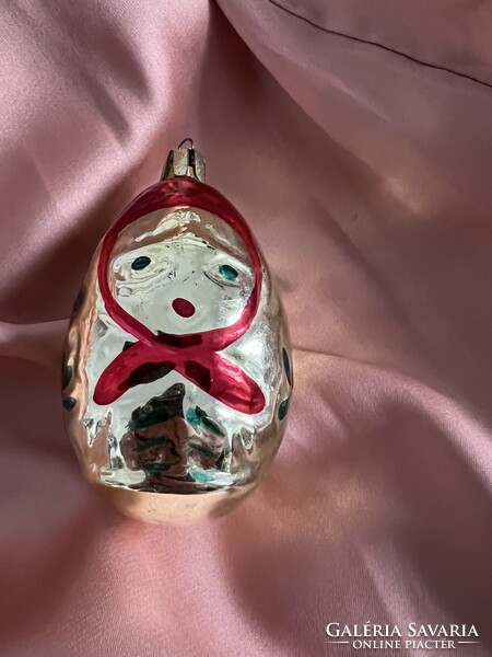 Régi orosz karácsonyfadísz kendős néni mesefigura?