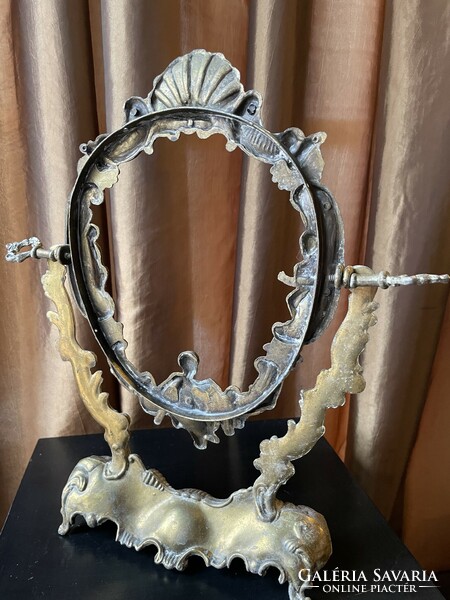 Copper baroque style table mirror