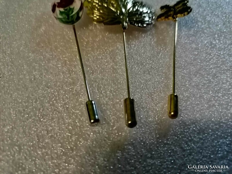 3 different hat pins with flawless ends