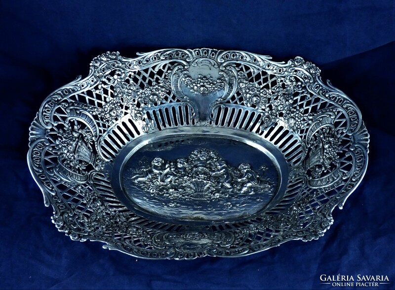 Wonderful antique silver offering, hanau, ca. 1890!!!