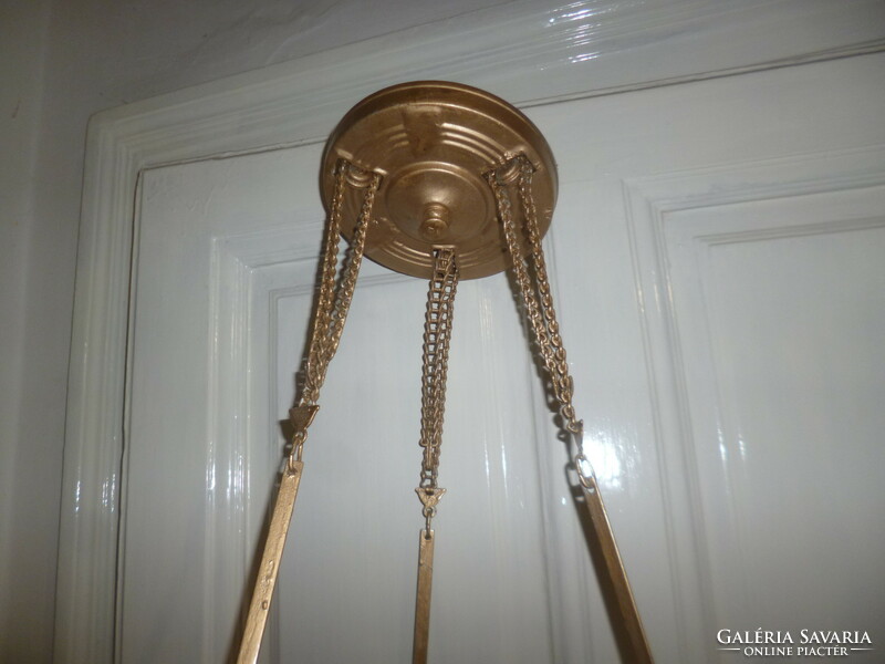 Antique Art Nouveau ceiling kerosene chandelier lamp