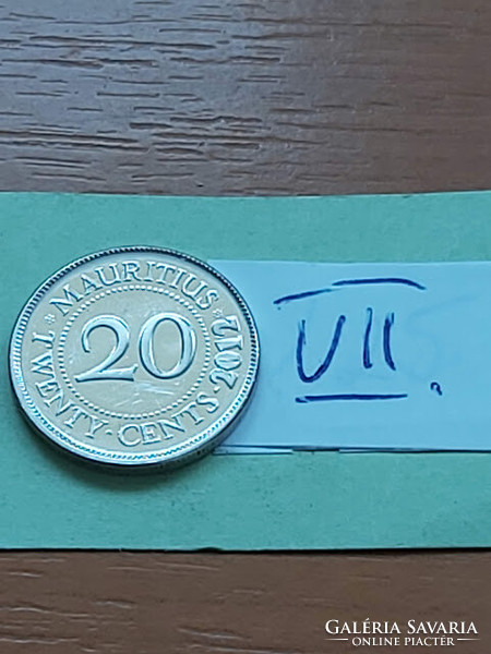 MAURITIUS 20 CENT 2012  Acél nikkel bevonattal   VII