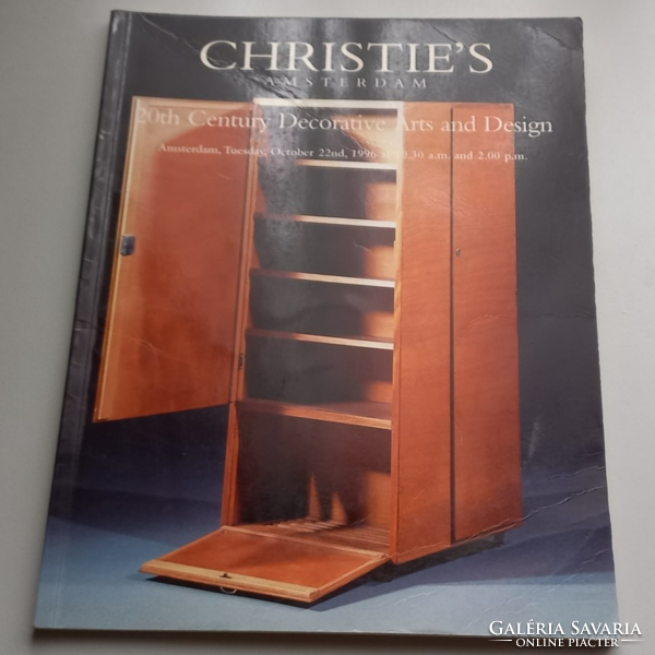 Christie's Árverési katalógus Amsterdam (20th Centrury Decorative Arts and Design)