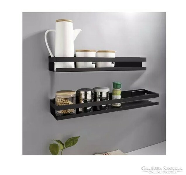 Black bathroom shelf