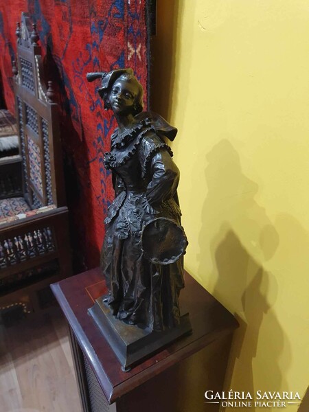 C.MORELLI Gyönyörűen kidolgozott bronz szobor pár. Csak párban eladó külön nem! 50cm magasak