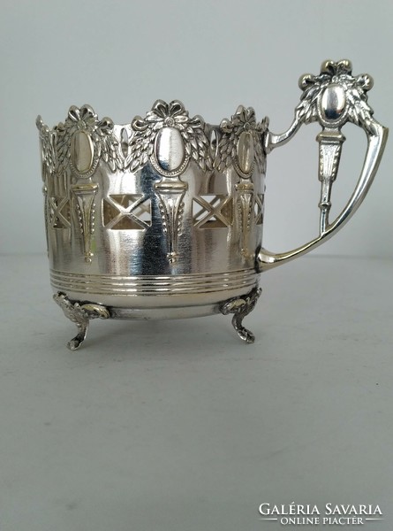 6 silver-plated teacups