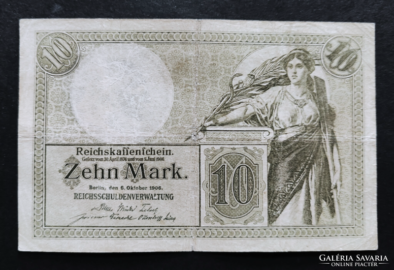 Germany 10 marks 1906, f+